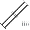 vidaXL Kratka Okienna 115 x 30 cm Stal malowana proszkowo Czarny