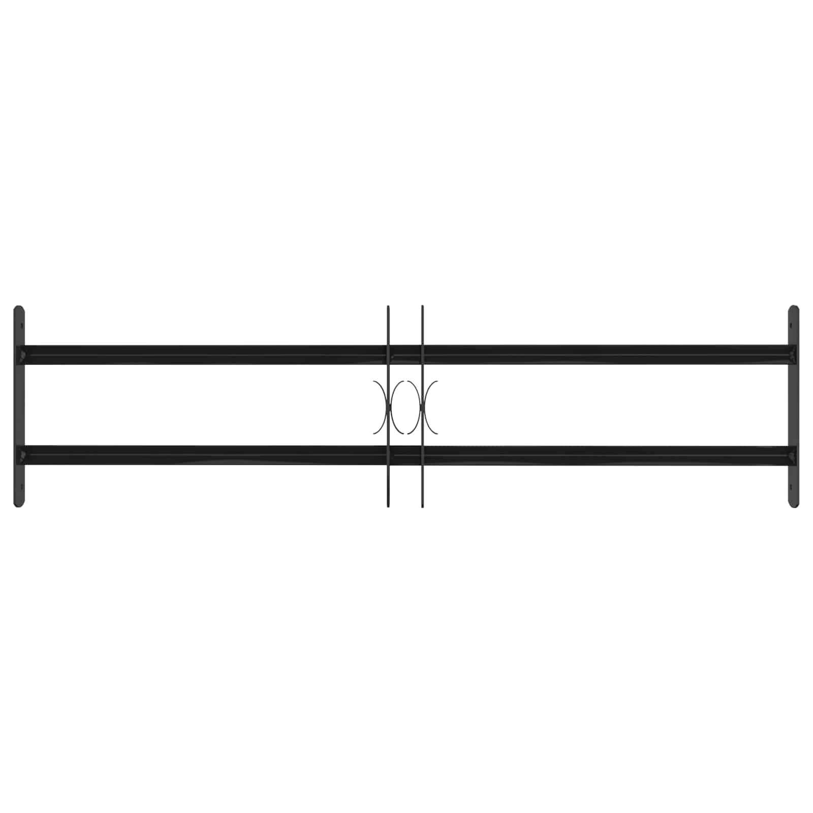 vidaXL Kratka Okienna 115 x 30 cm Stal malowana proszkowo Czarny