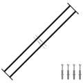 vidaXL Kratka Okienna 176 x 30 cm Stal malowana proszkowo Czarny