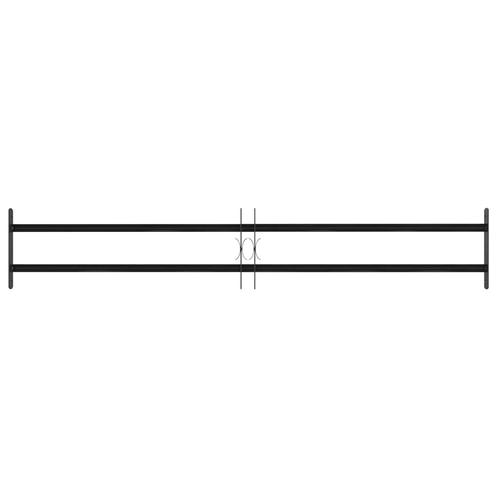 vidaXL Kratka Okienna 176 x 30 cm Stal malowana proszkowo Czarny