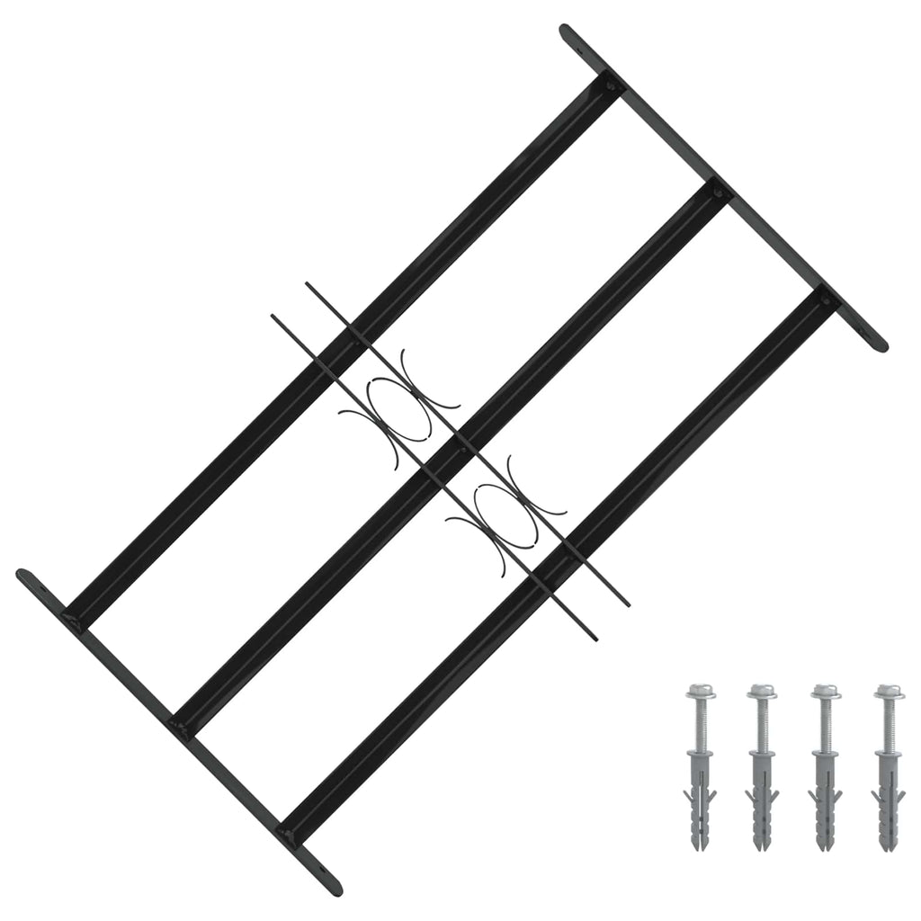 vidaXL Kratka Okienna 75.5 x 45 cm Stal malowana proszkowo Czarny