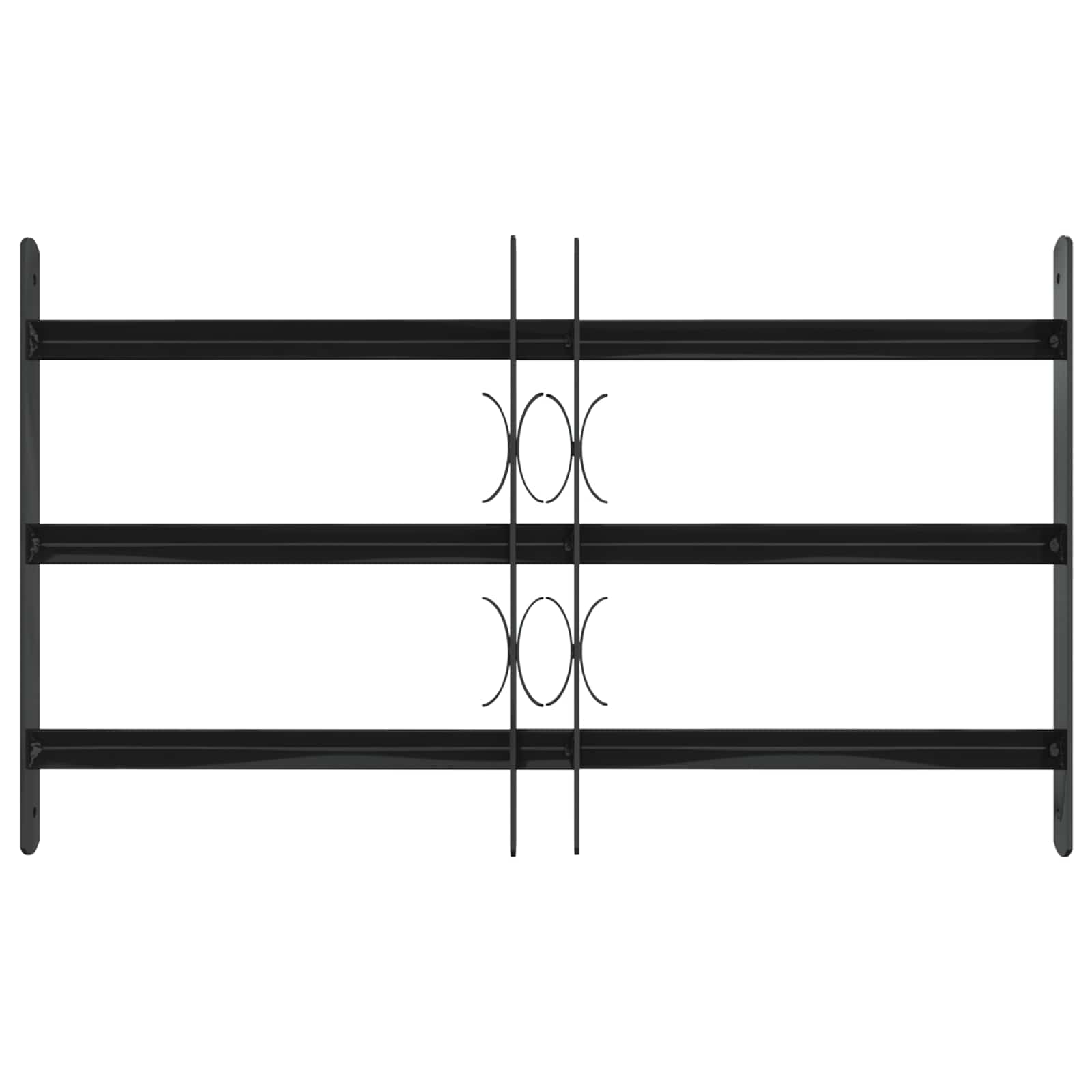 vidaXL Kratka Okienna 75.5 x 45 cm Stal malowana proszkowo Czarny