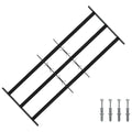 vidaXL Kratka Okienna 116 x 45 cm Stal malowana proszkowo Czarny