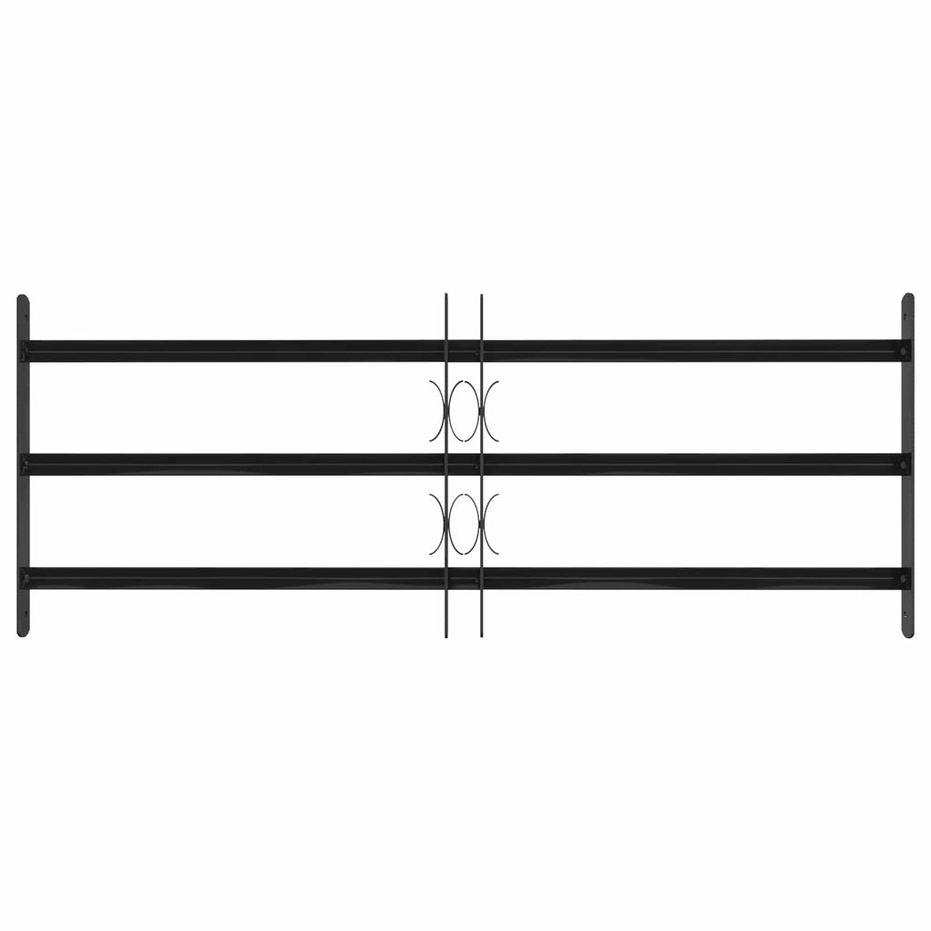 vidaXL Kratka Okienna 116 x 45 cm Stal malowana proszkowo Czarny