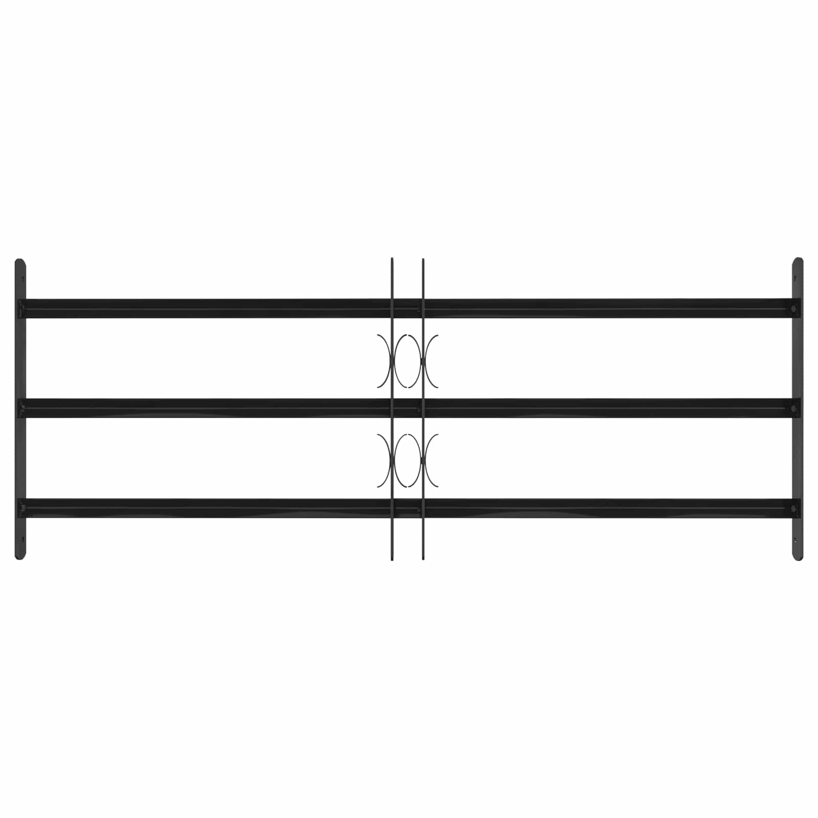 vidaXL Kratka Okienna 116 x 45 cm Stal malowana proszkowo Czarny