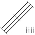 vidaXL Kratka Okienna 174 x 45 cm Stal malowana proszkowo Czarny