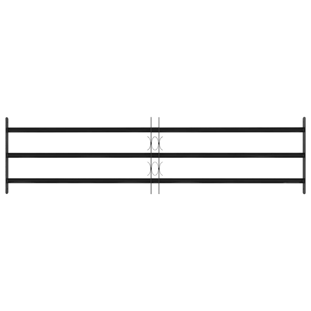 vidaXL Kratka Okienna 174 x 45 cm Stal malowana proszkowo Czarny