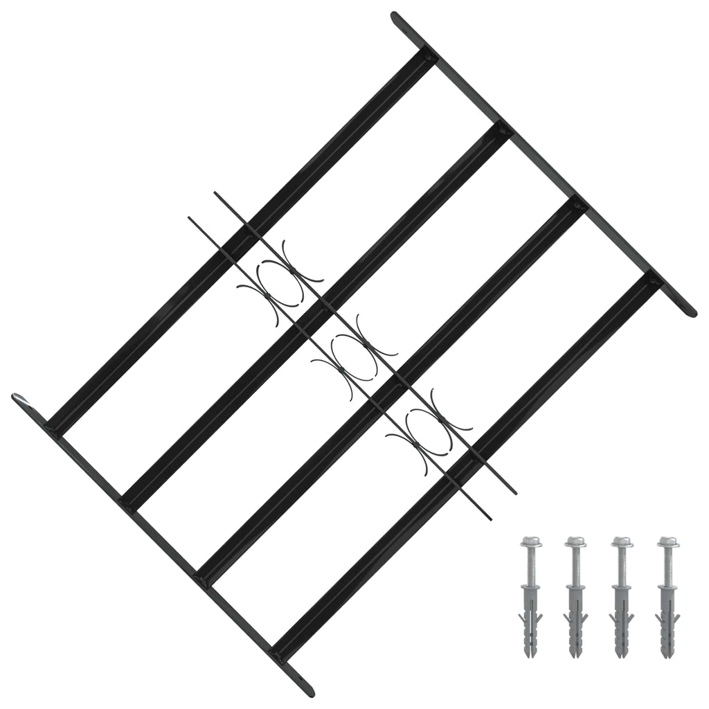 vidaXL Kratka Okienna 75.5 x 60 cm Stal malowana proszkowo Czarny