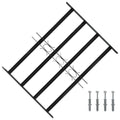 vidaXL Kratka Okienna 75.5 x 60 cm Stal malowana proszkowo Czarny
