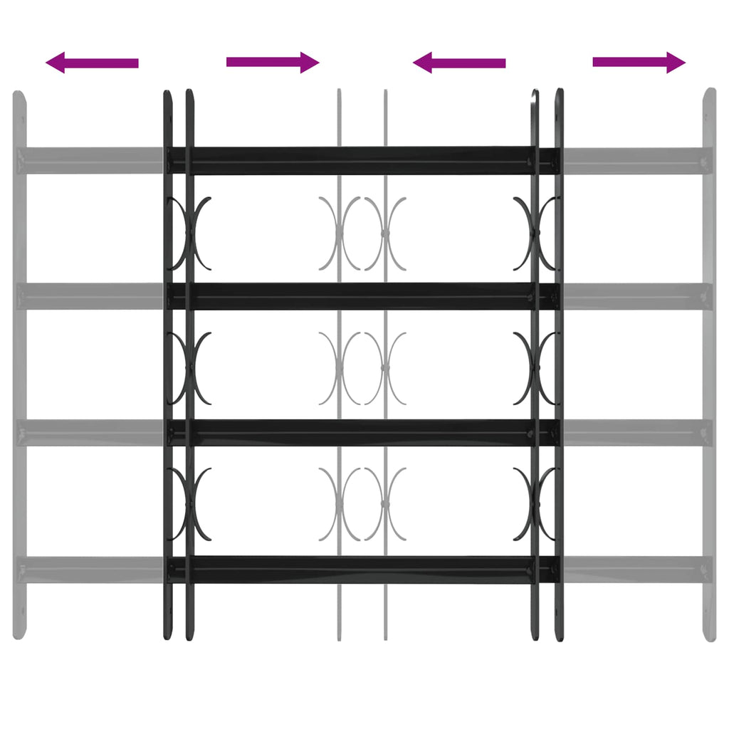 vidaXL Kratka Okienna 75.5 x 60 cm Stal malowana proszkowo Czarny