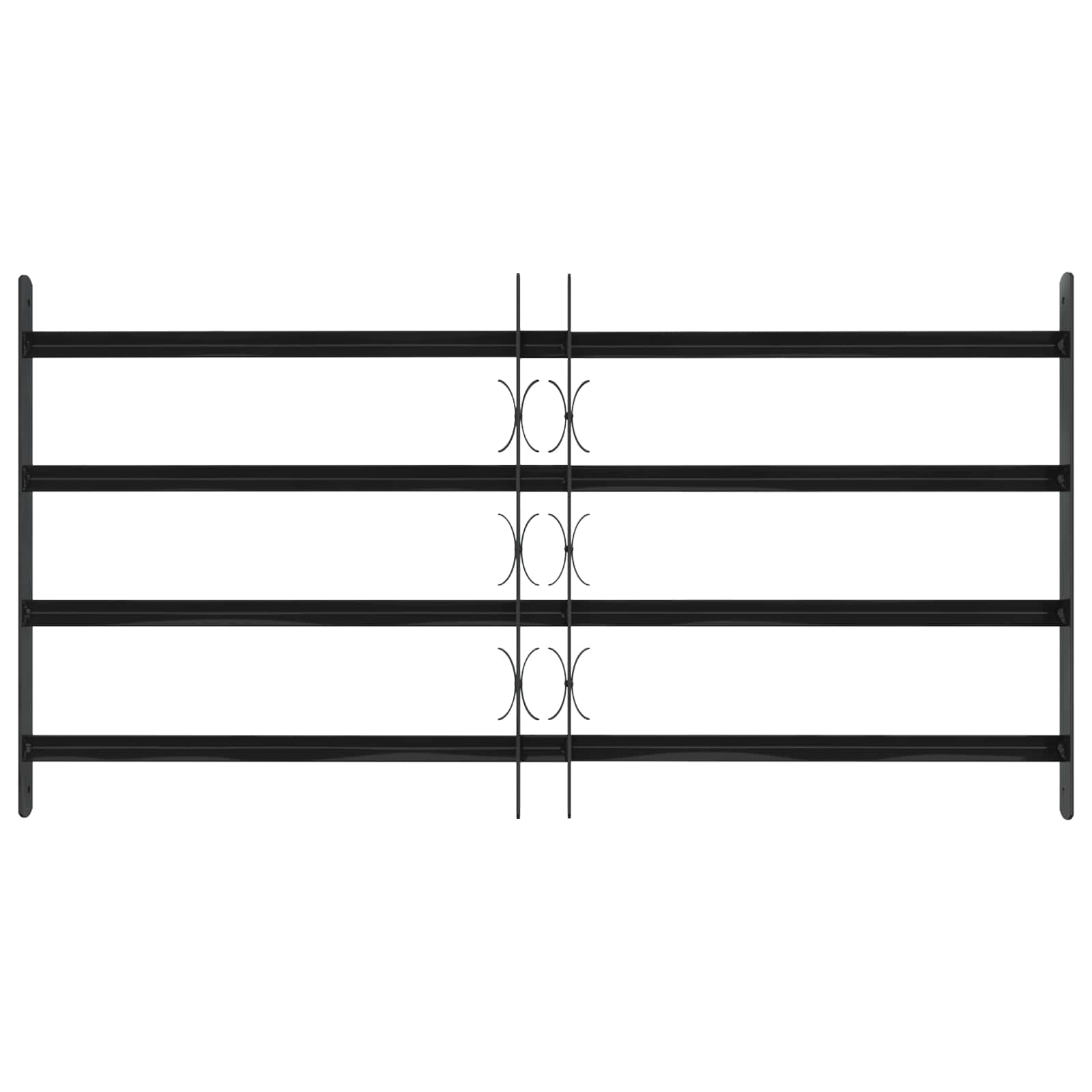 vidaXL Kratka Okienna 115 x 60 cm Stal malowana proszkowo Czarny