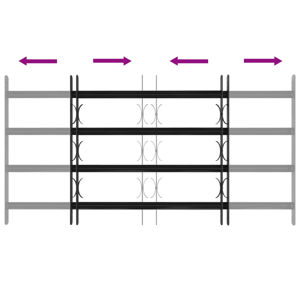 vidaXL Kratka Okienna 115 x 60 cm Stal malowana proszkowo Czarny