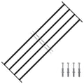 vidaXL Kratka Okienna 175 x 60 cm Stal malowana proszkowo Czarny