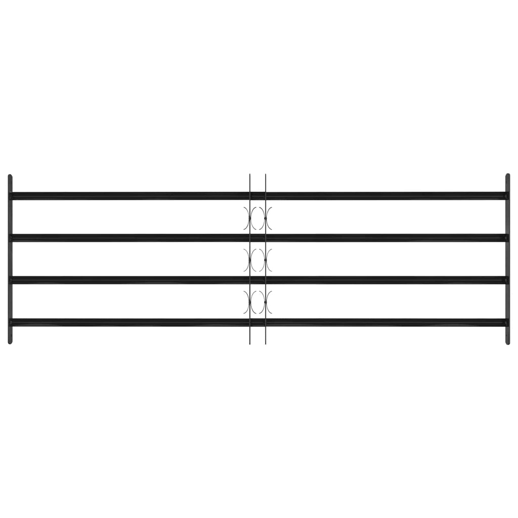 vidaXL Kratka Okienna 175 x 60 cm Stal malowana proszkowo Czarny