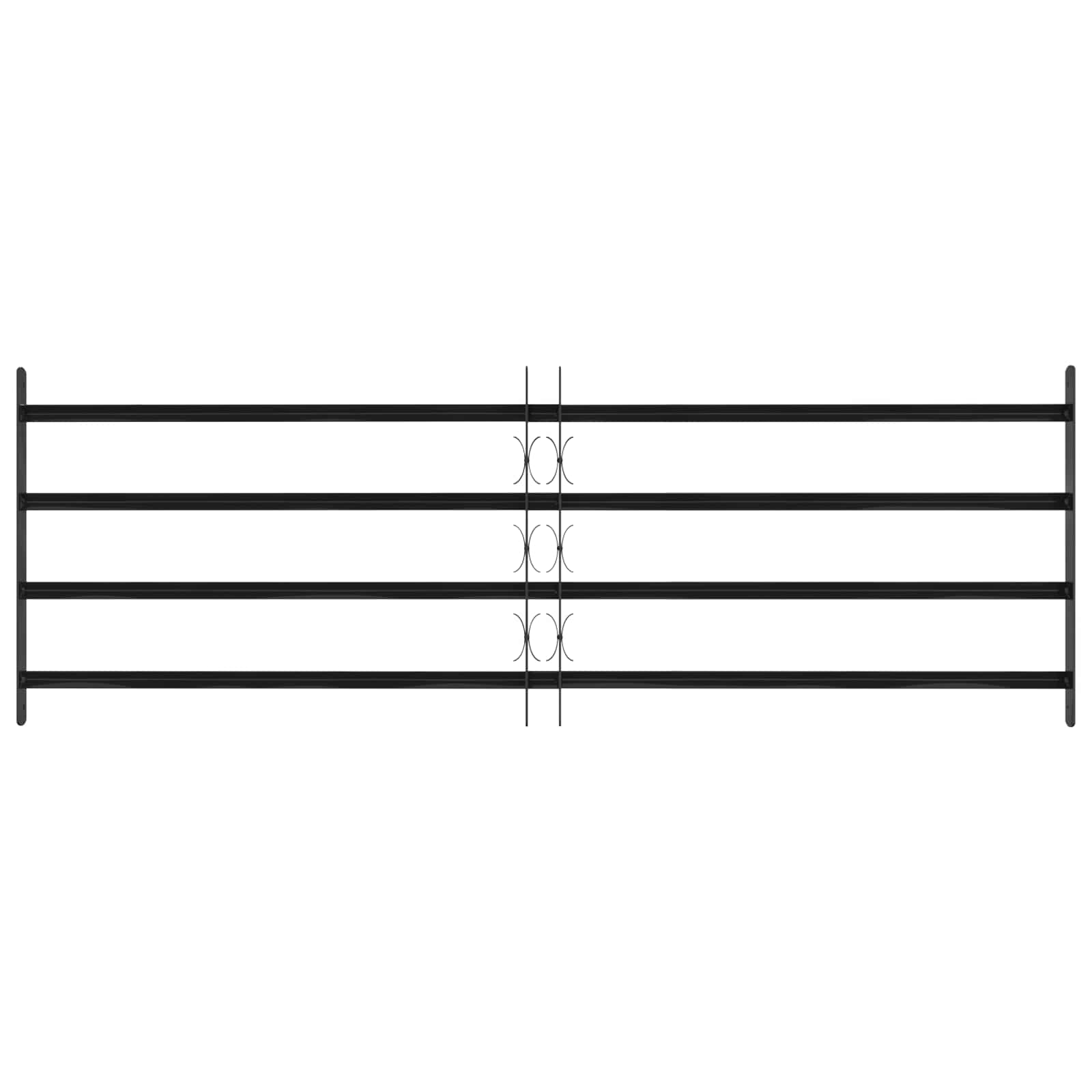 vidaXL Kratka Okienna 175 x 60 cm Stal malowana proszkowo Czarny