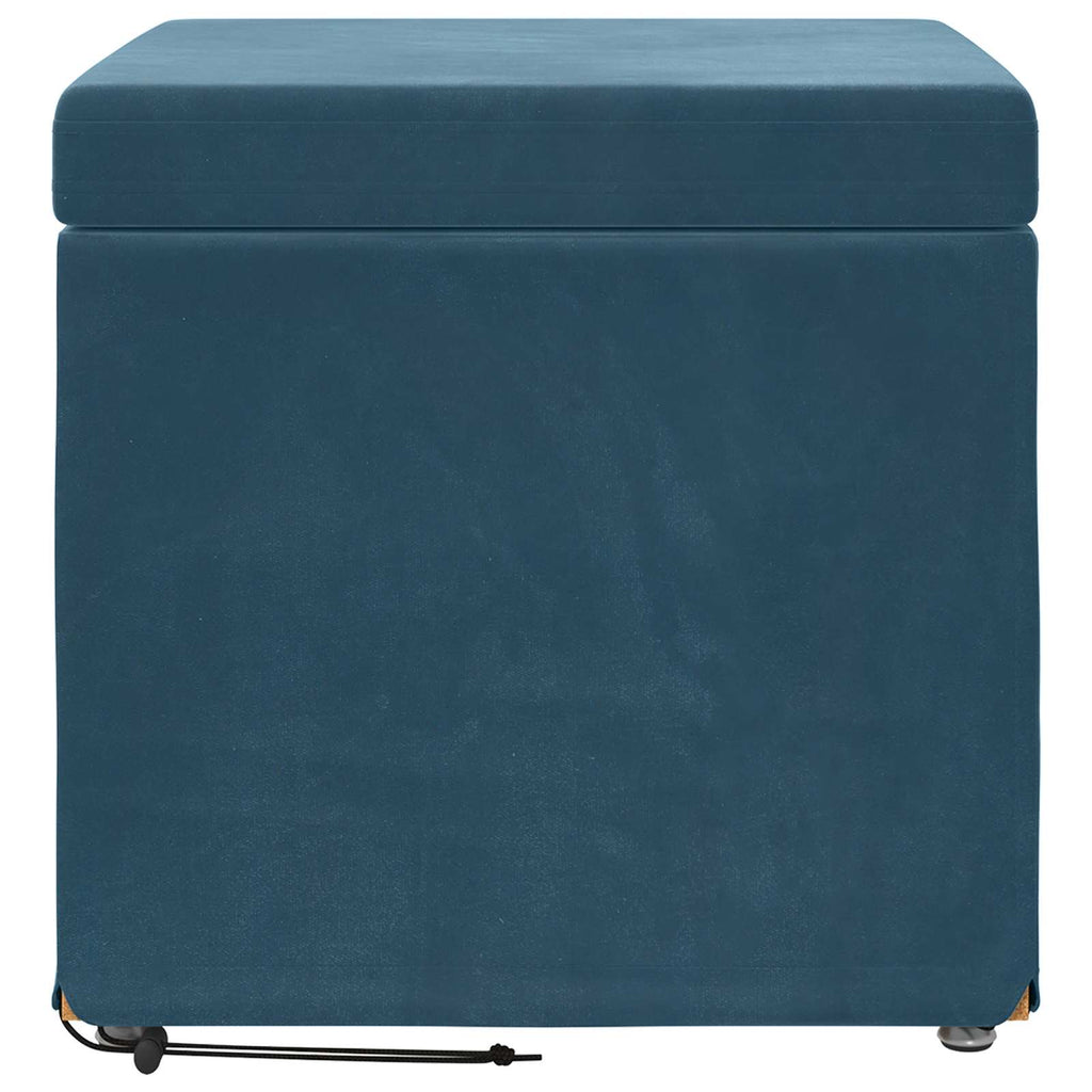 vidaXL Halka Niebieski 41 x 41 x 40 cm Welur i drewno inżynieryjne