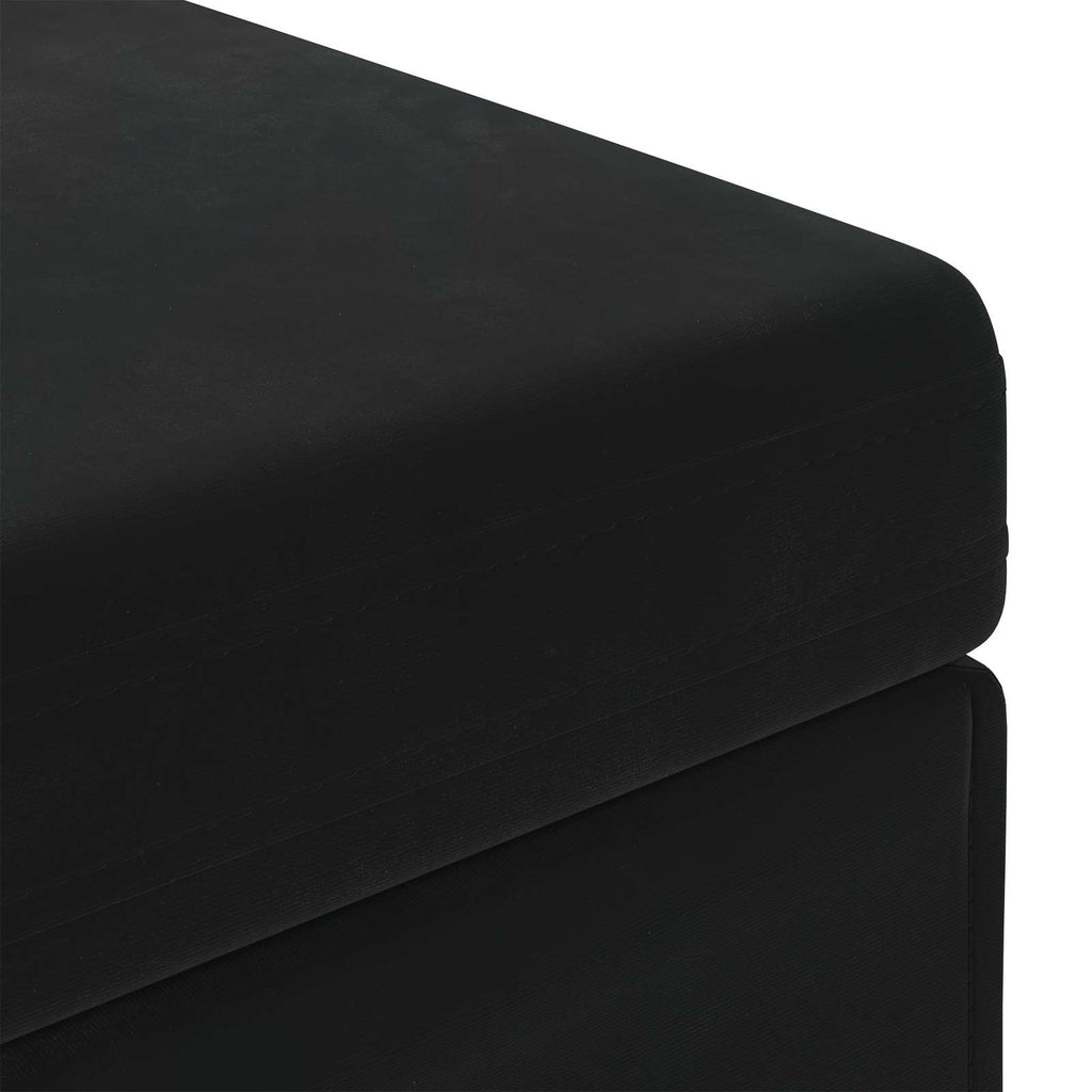 vidaXL Halka Czarny 41 x 41 x 40 cm Welur i drewno inżynieryjne