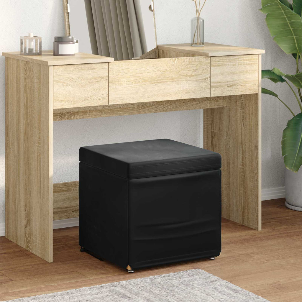 vidaXL Halka Czarny 41 x 41 x 40 cm Welur i drewno inżynieryjne