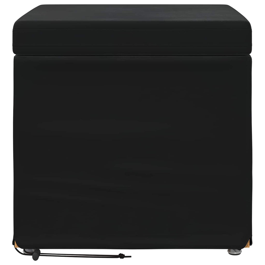 vidaXL Halka Czarny 41 x 41 x 40 cm Welur i drewno inżynieryjne