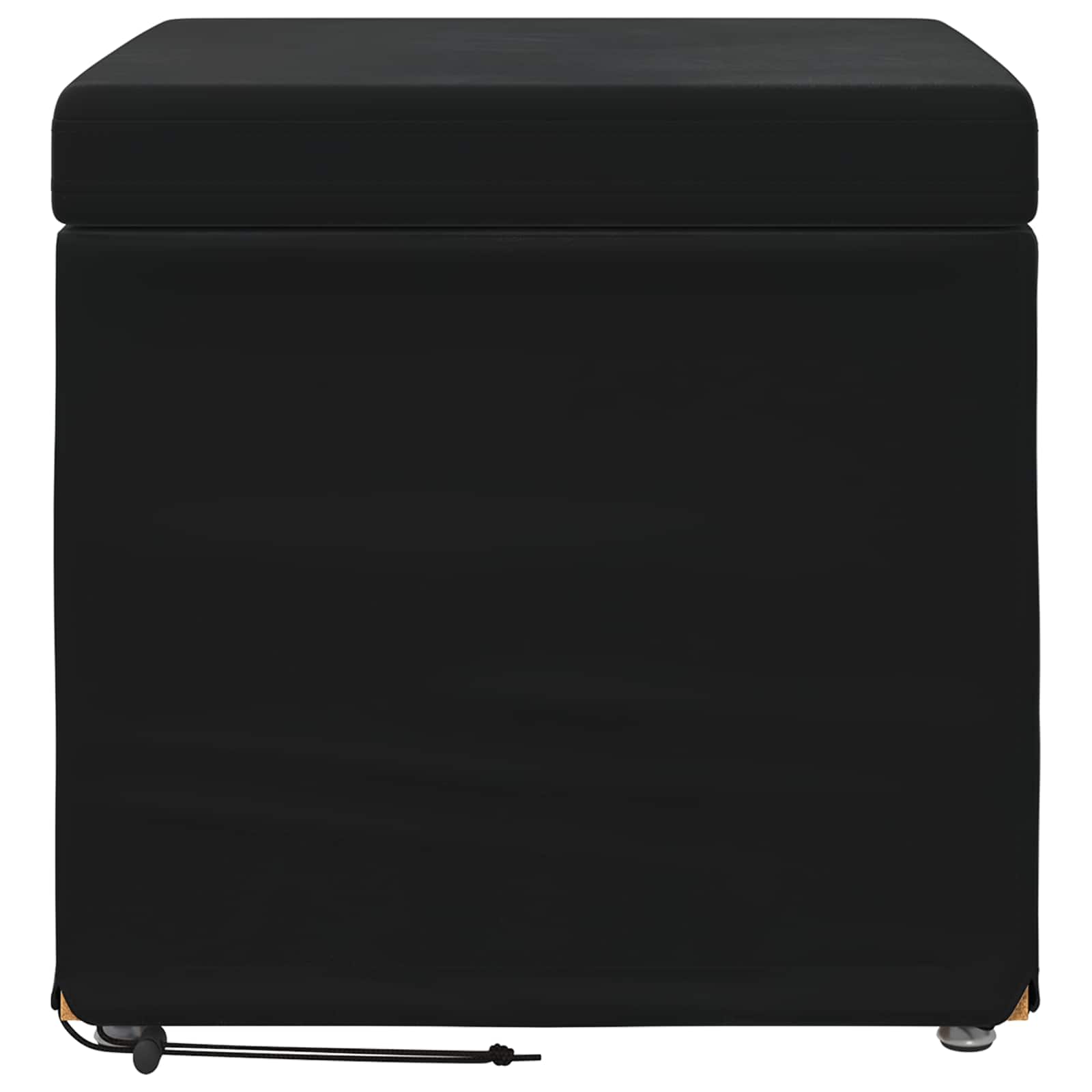 vidaXL Halka Czarny 41 x 41 x 40 cm Welur i drewno inżynieryjne