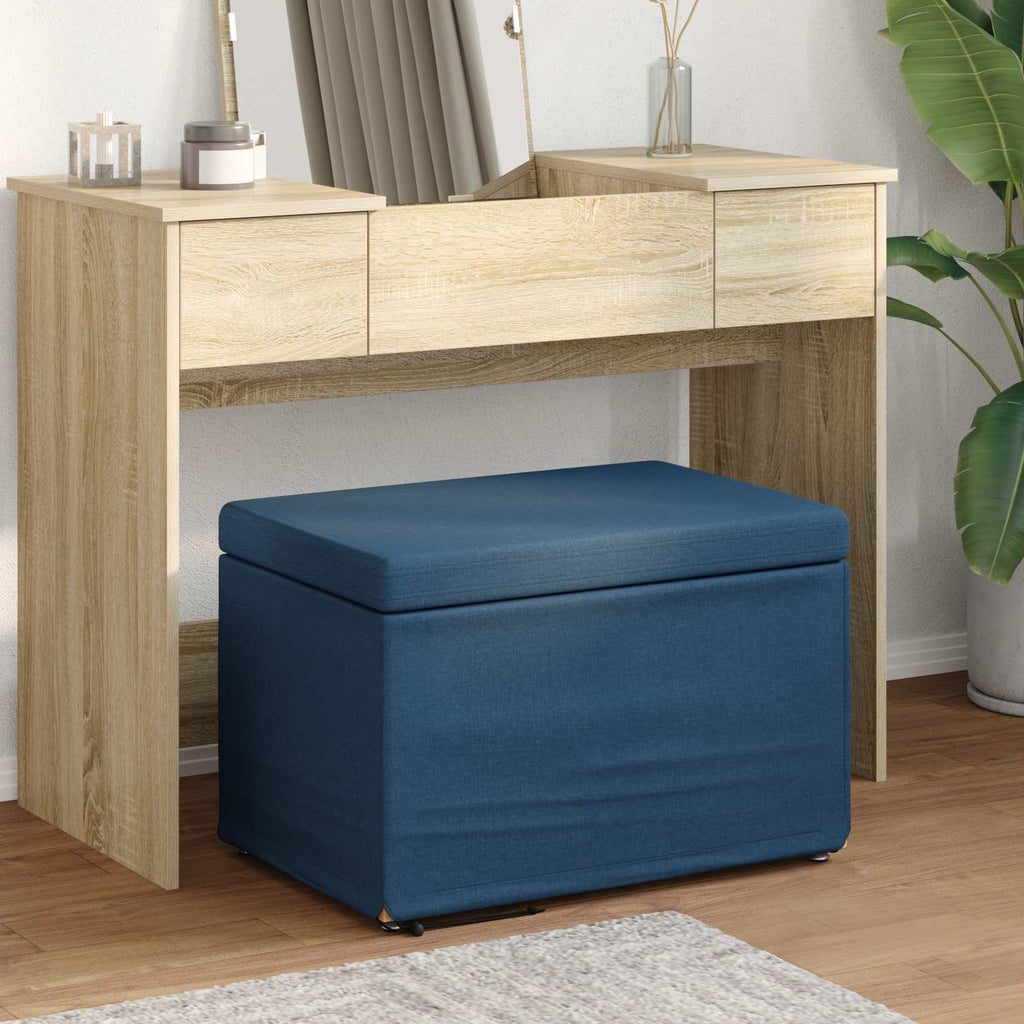 vidaXL Halka Niebieski 61 x 41 x 40 cm Tkanina i drewno inżynieryjne