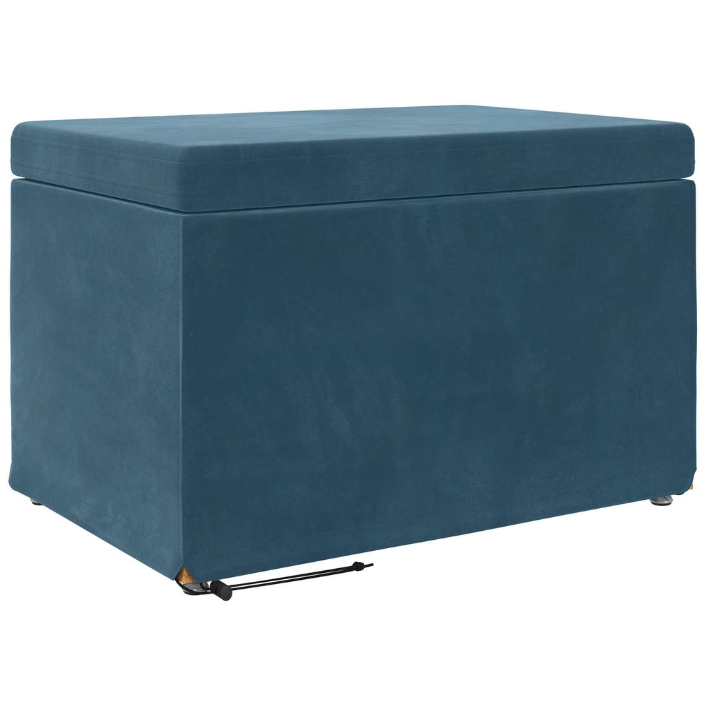 vidaXL Halka Niebieski 61 x 41 x 40 cm Welur i drewno inżynieryjne