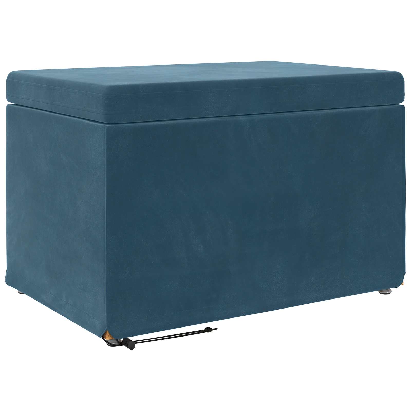 vidaXL Halka Niebieski 61 x 41 x 40 cm Welur i drewno inżynieryjne
