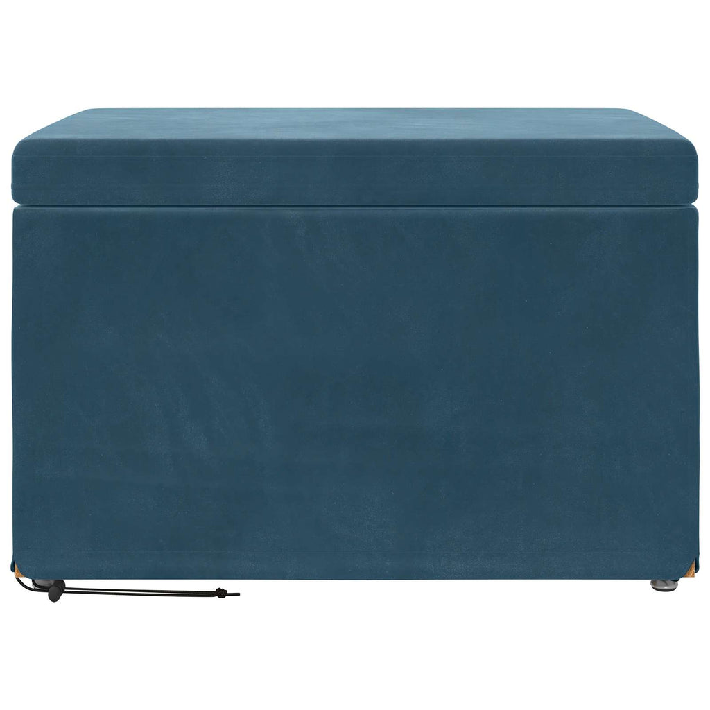 vidaXL Halka Niebieski 61 x 41 x 40 cm Welur i drewno inżynieryjne