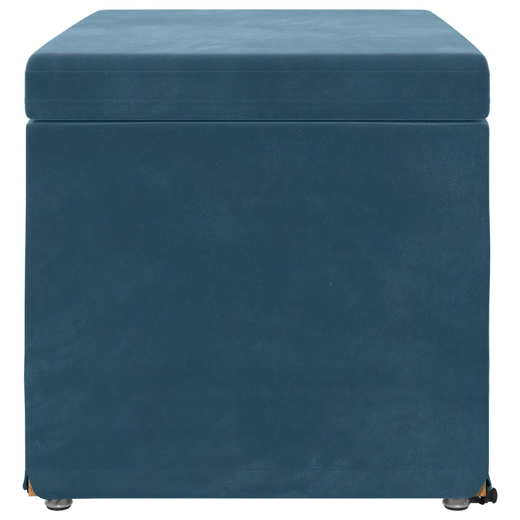 vidaXL Halka Niebieski 61 x 41 x 40 cm Welur i drewno inżynieryjne