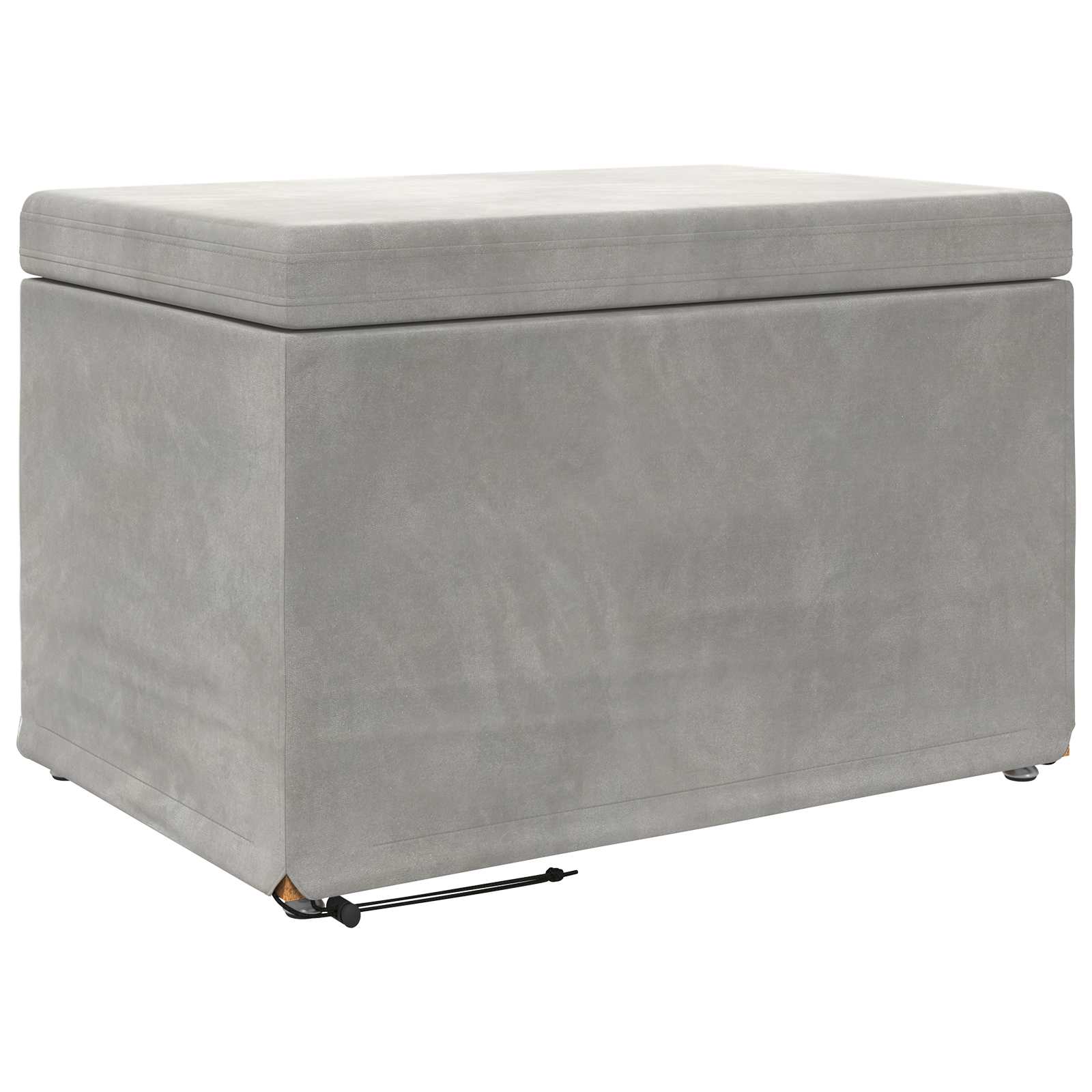 vidaXL Halka Jasnoszary 61 x 41 x 40 cm Welur i drewno inżynieryjne