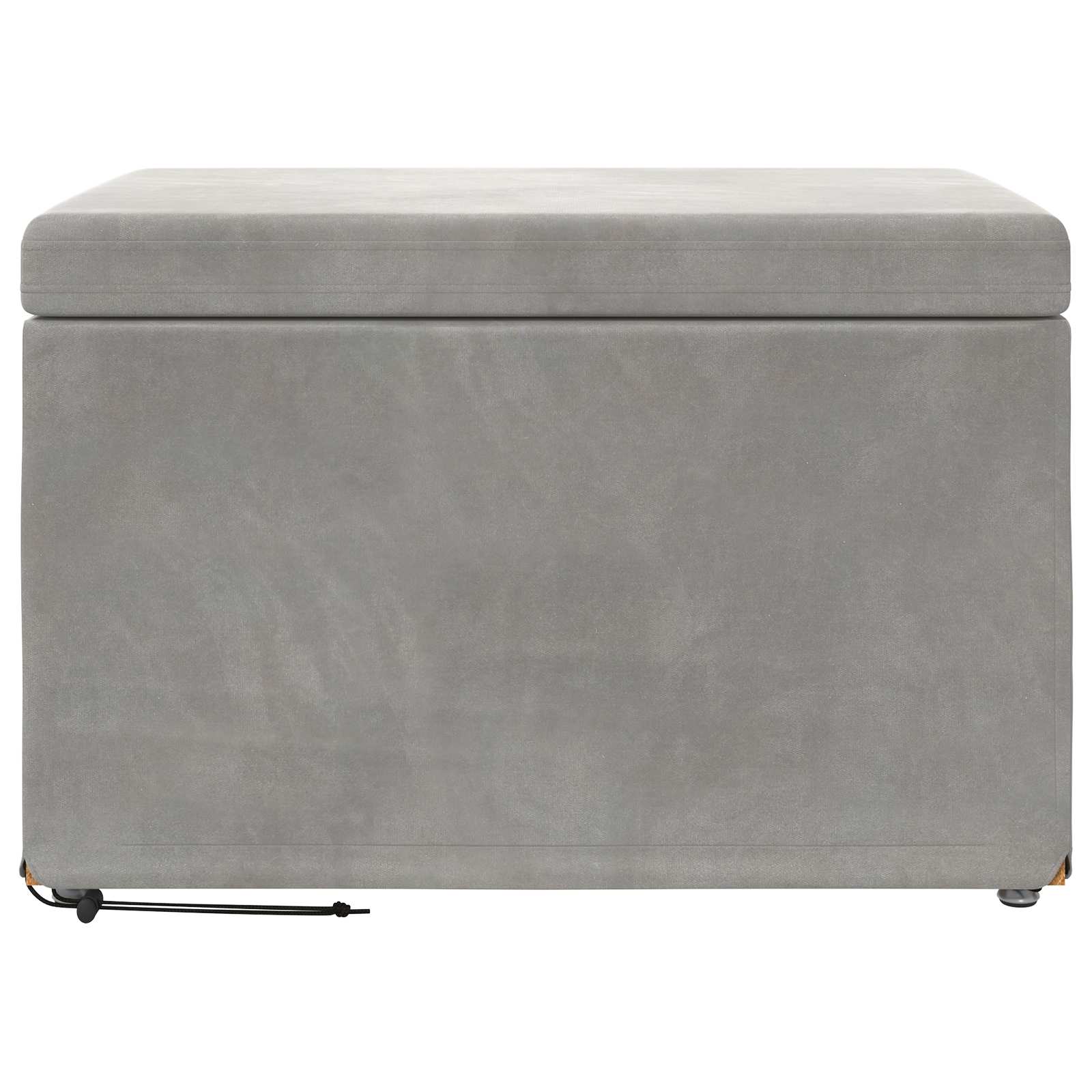 vidaXL Halka Jasnoszary 61 x 41 x 40 cm Welur i drewno inżynieryjne