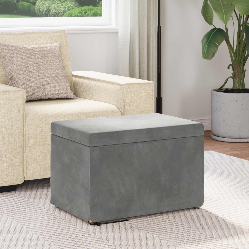 vidaXL Halka Ciemnoszary 61 x 41 x 40 cm Welur i drewno inżynieryjne