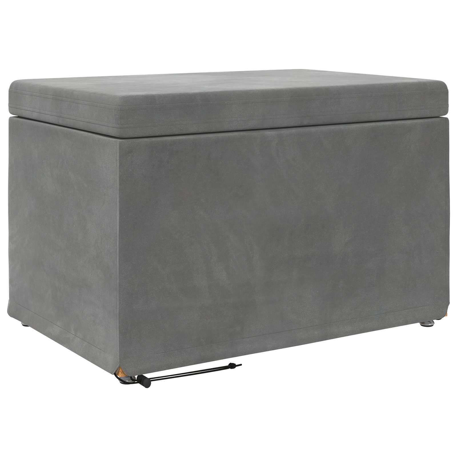 vidaXL Halka Ciemnoszary 61 x 41 x 40 cm Welur i drewno inżynieryjne