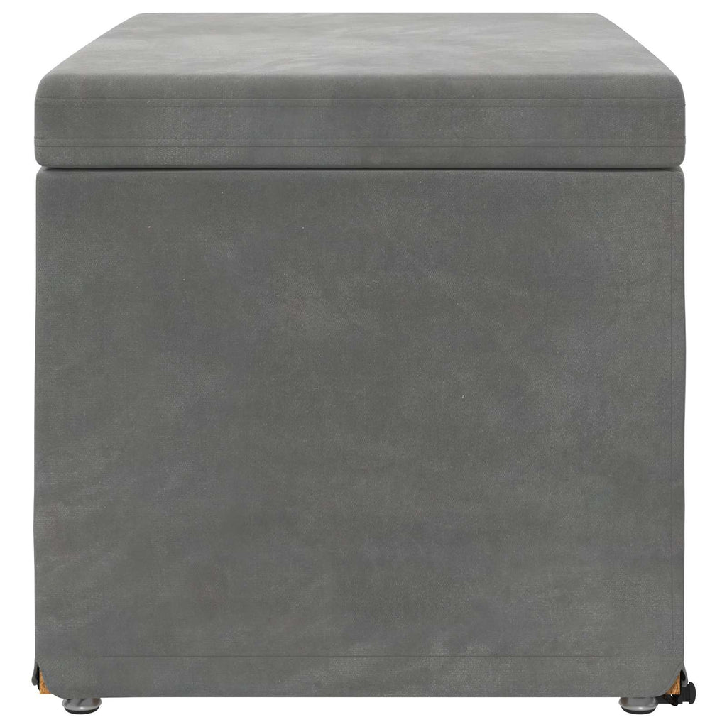 vidaXL Halka Ciemnoszary 61 x 41 x 40 cm Welur i drewno inżynieryjne