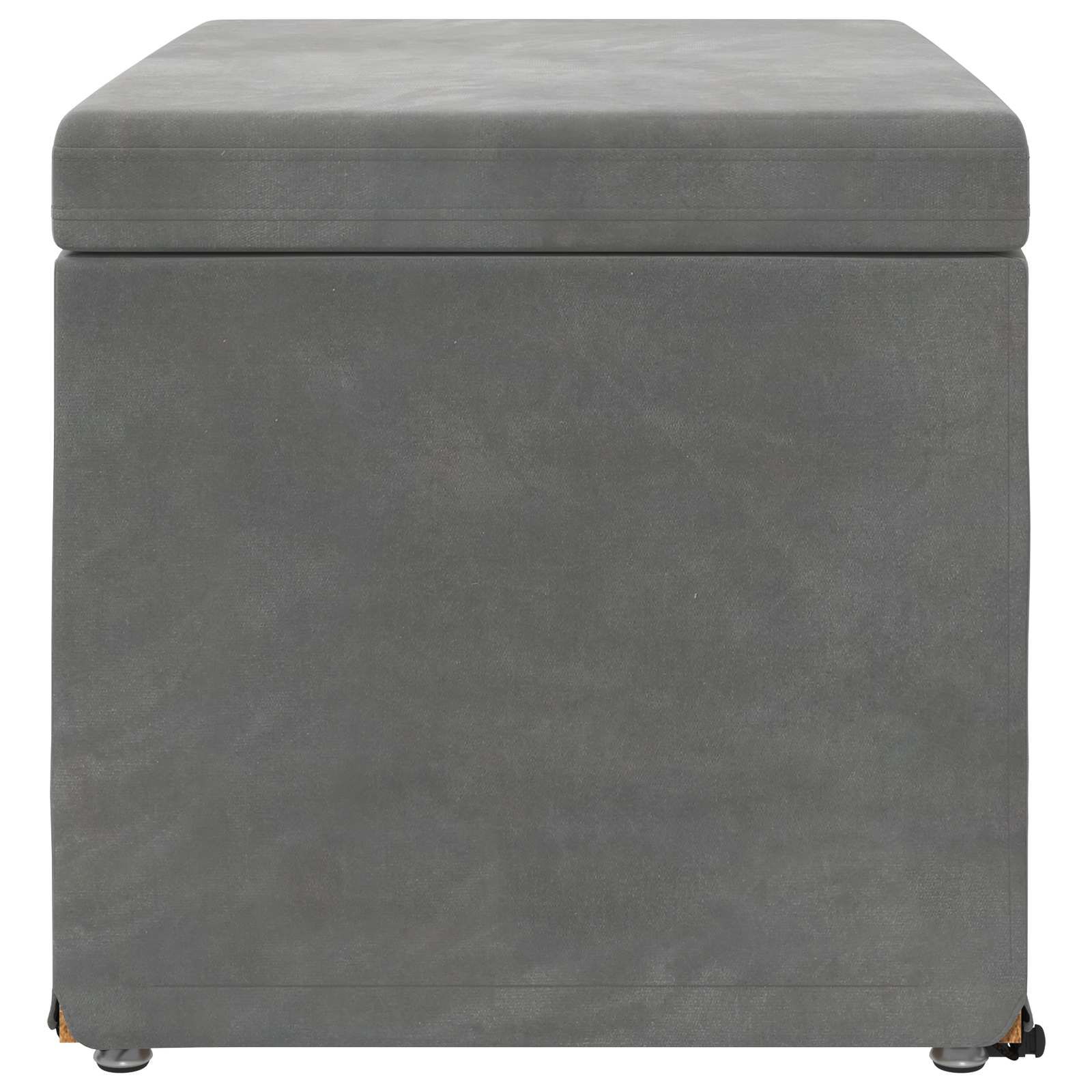 vidaXL Halka Ciemnoszary 61 x 41 x 40 cm Welur i drewno inżynieryjne
