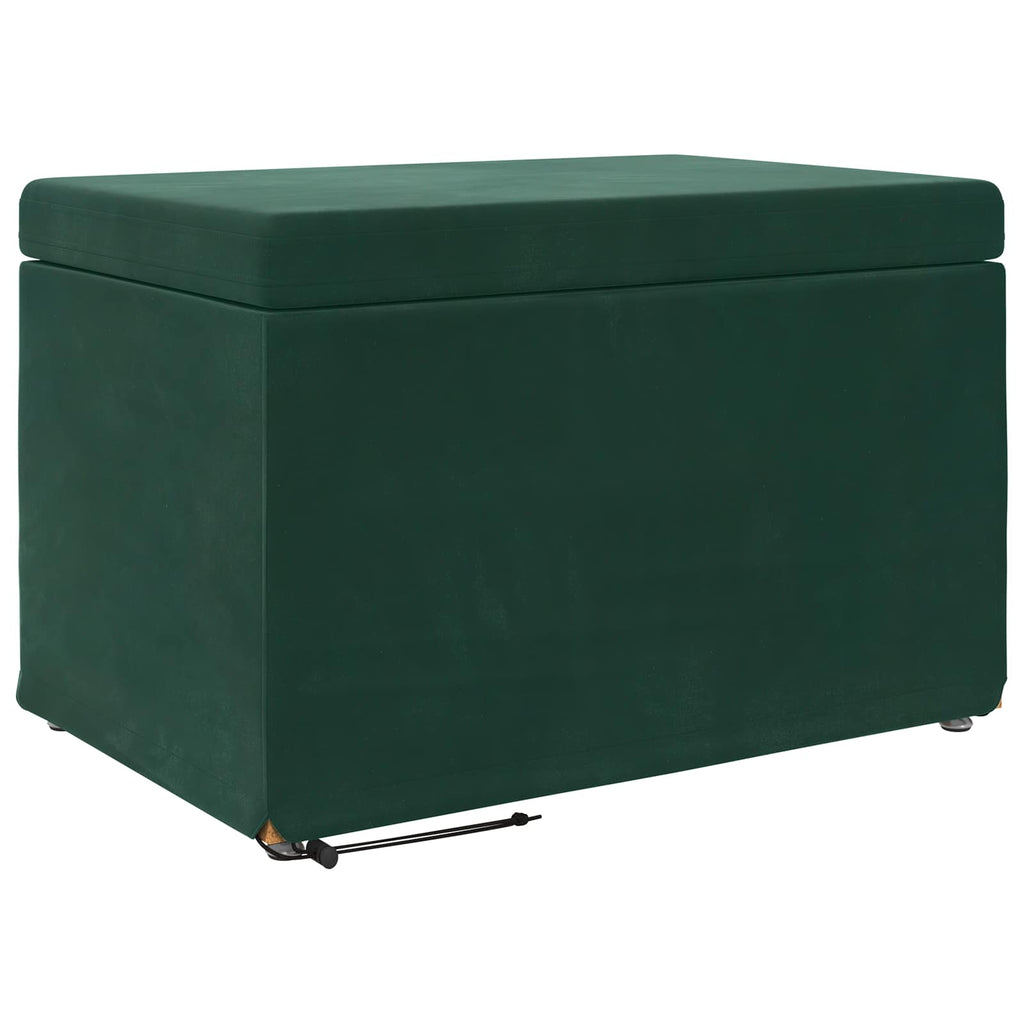 vidaXL Halka Ciemna zieleń 61 x 41 x 40 cm Welur i drewno inżynieryjne
