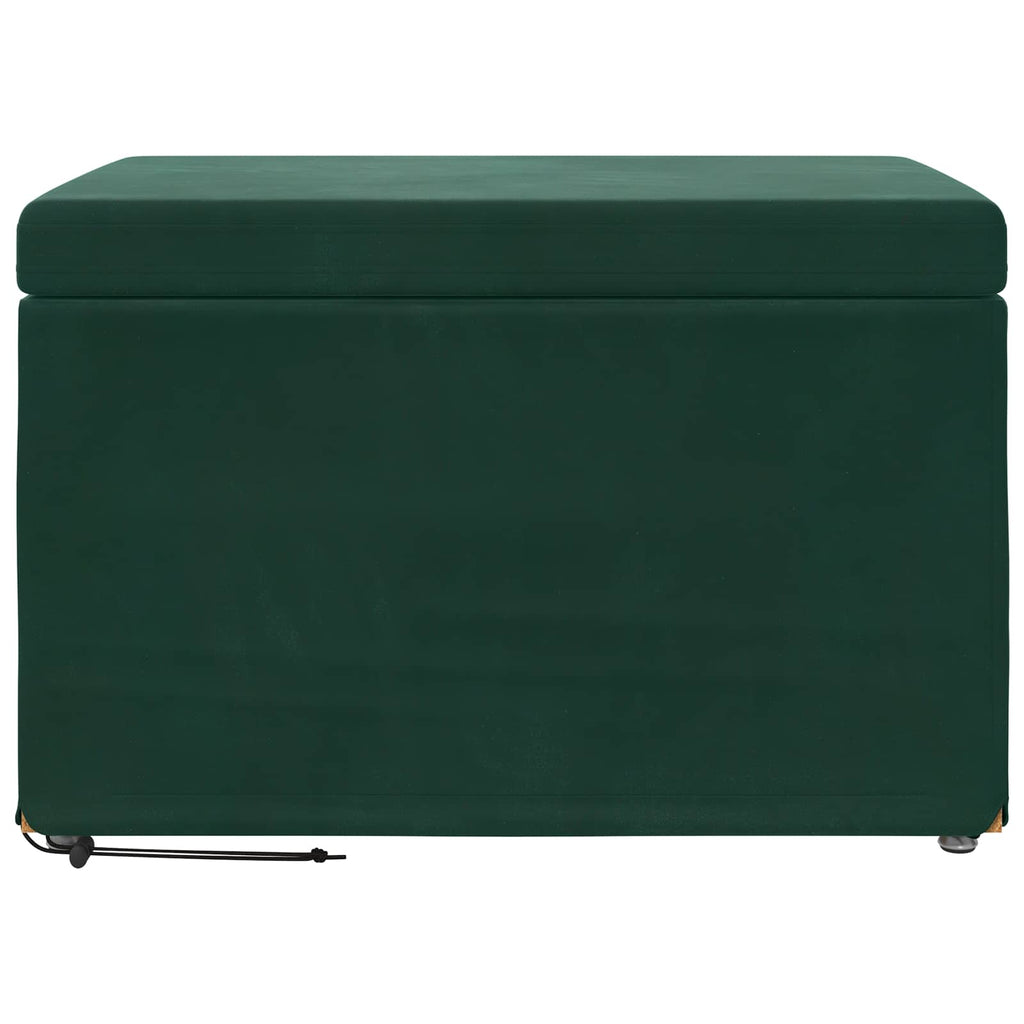 vidaXL Halka Ciemna zieleń 61 x 41 x 40 cm Welur i drewno inżynieryjne