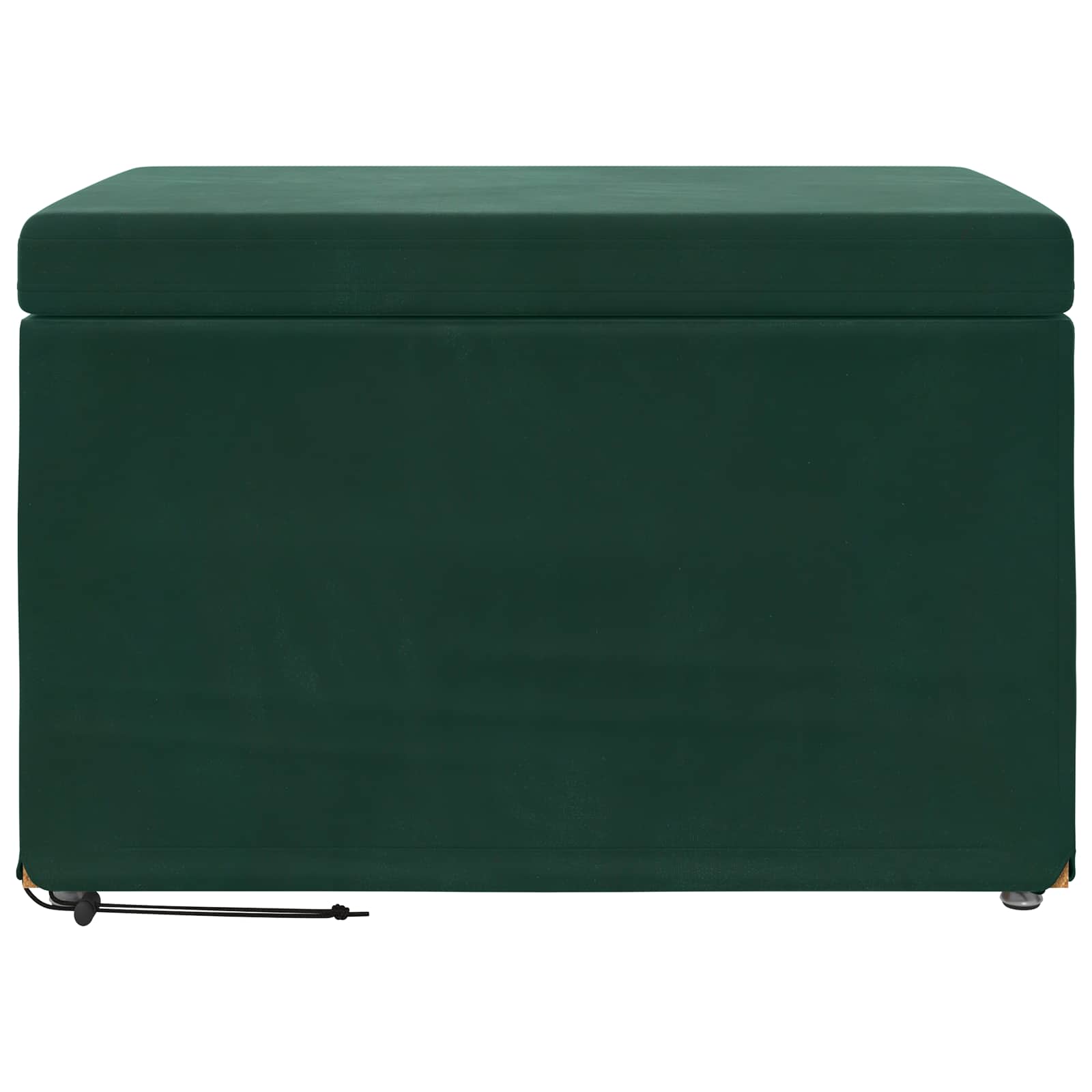 vidaXL Halka Ciemna zieleń 61 x 41 x 40 cm Welur i drewno inżynieryjne