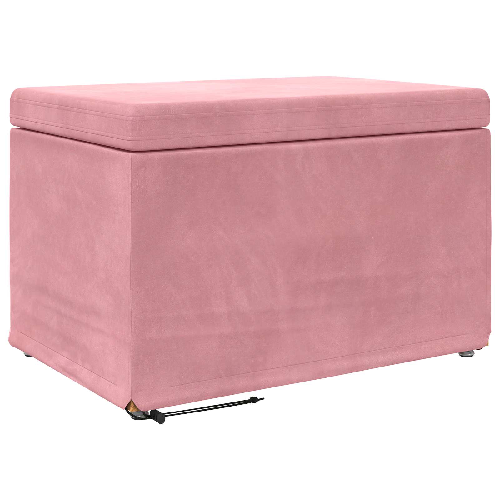 vidaXL Halka Różowy 61 x 41 x 40 cm Welur i drewno inżynieryjne