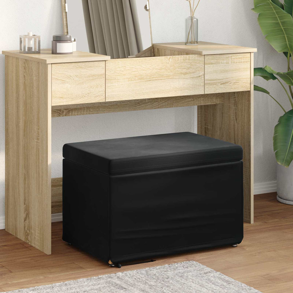vidaXL Halka Czarny 61 x 41 x 40 cm Welur i drewno inżynieryjne