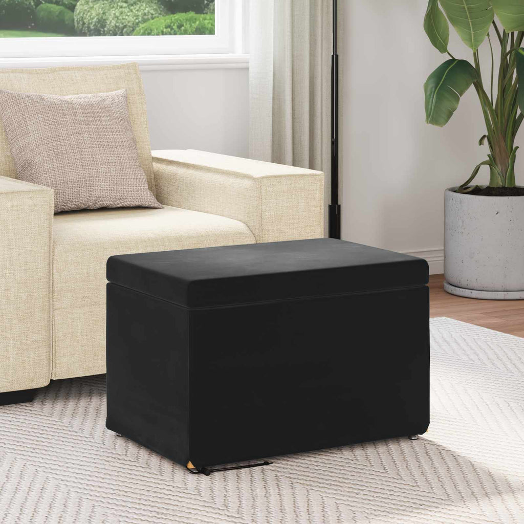 vidaXL Halka Czarny 61 x 41 x 40 cm Welur i drewno inżynieryjne