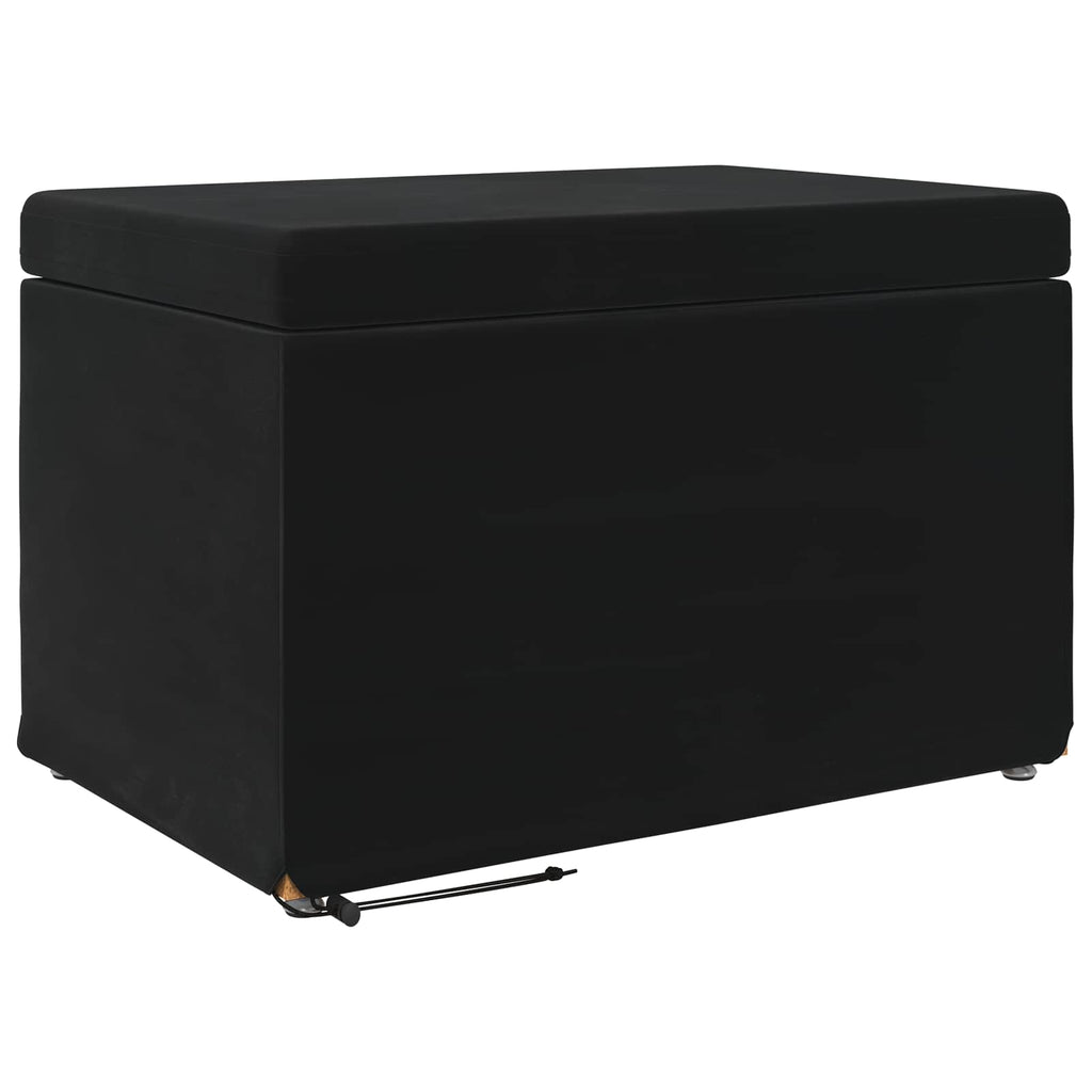 vidaXL Halka Czarny 61 x 41 x 40 cm Welur i drewno inżynieryjne