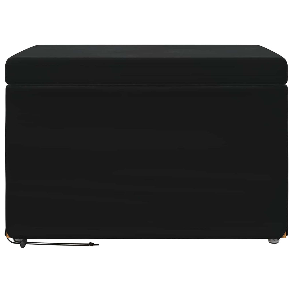 vidaXL Halka Czarny 61 x 41 x 40 cm Welur i drewno inżynieryjne