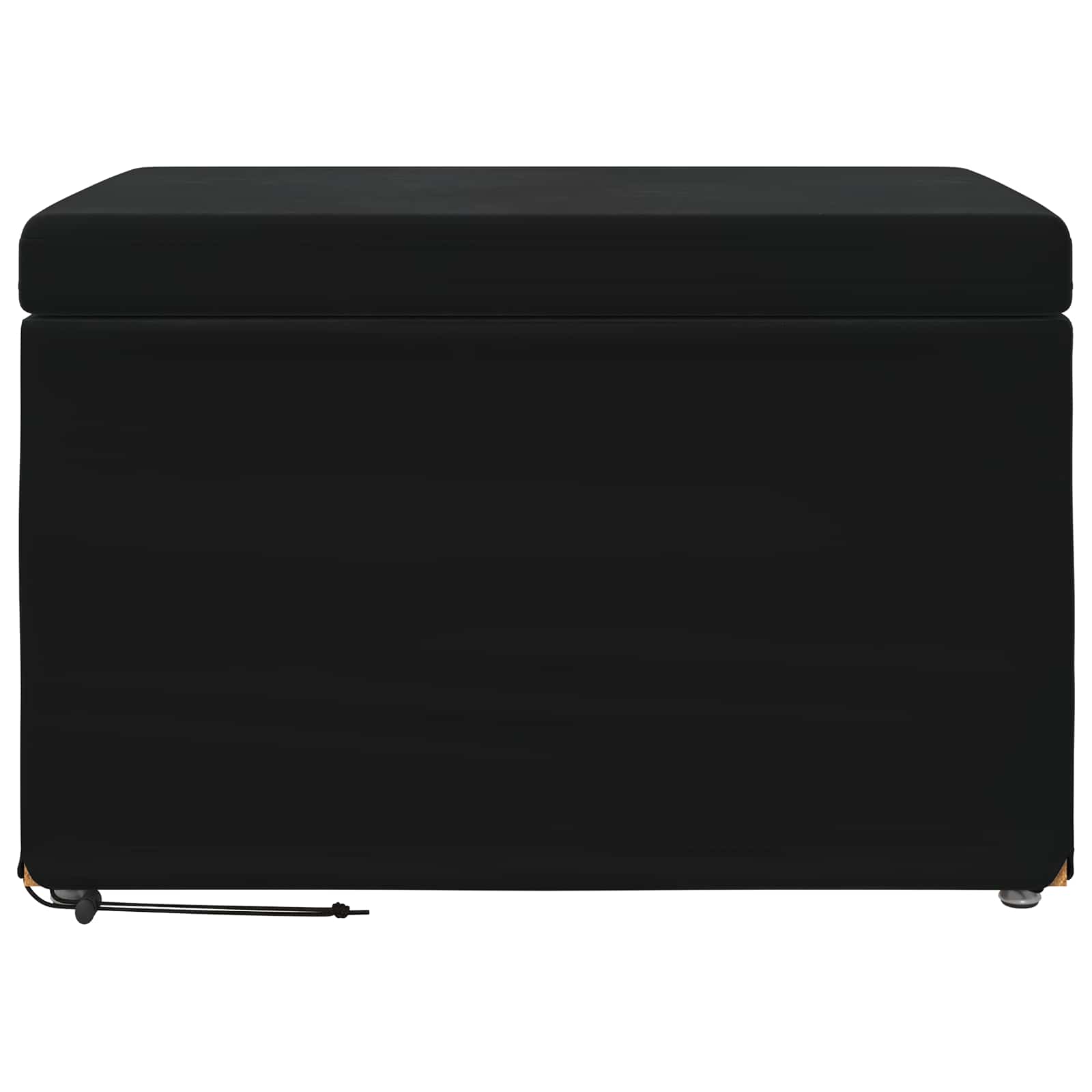 vidaXL Halka Czarny 61 x 41 x 40 cm Welur i drewno inżynieryjne