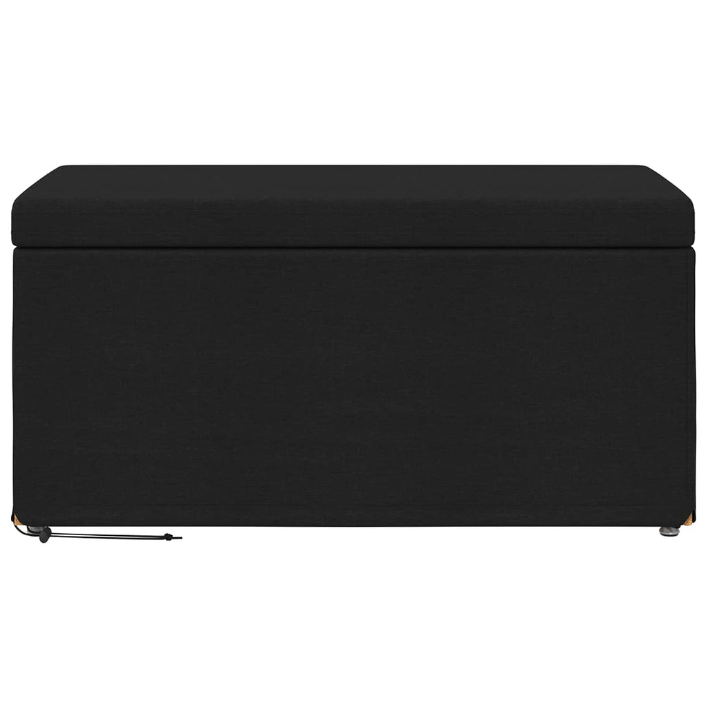vidaXL Halka Czarny 81 x 41 x 40 cm Tkanina i drewno inżynieryjne