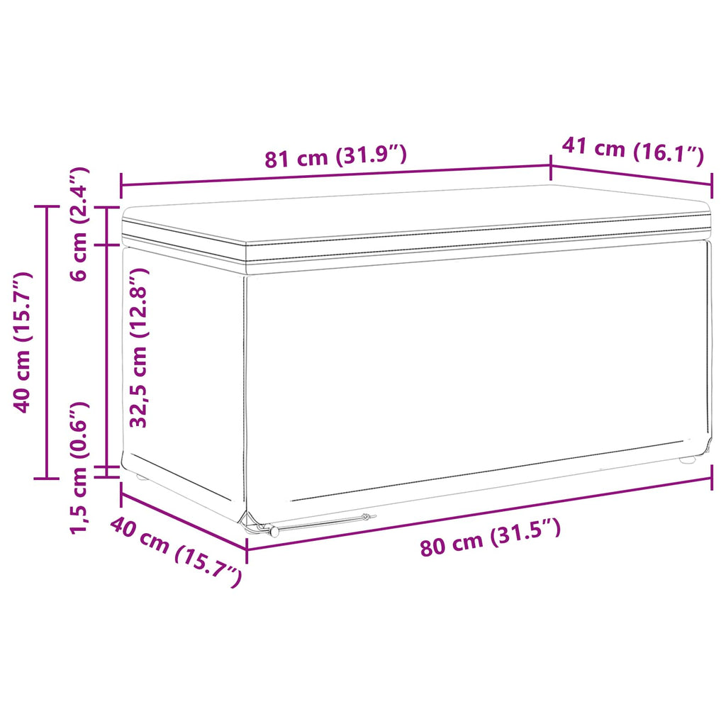 vidaXL Halka Ciemnoszary 81 x 41 x 40 cm Tkanina i drewno inżynieryjne