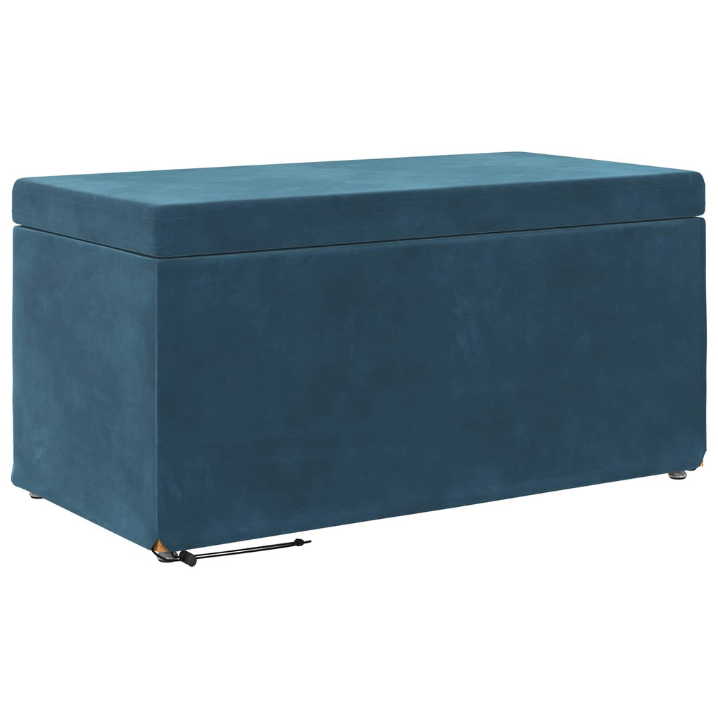 vidaXL Halka Niebieski 81 x 41 x 40 cm Welur i drewno inżynieryjne