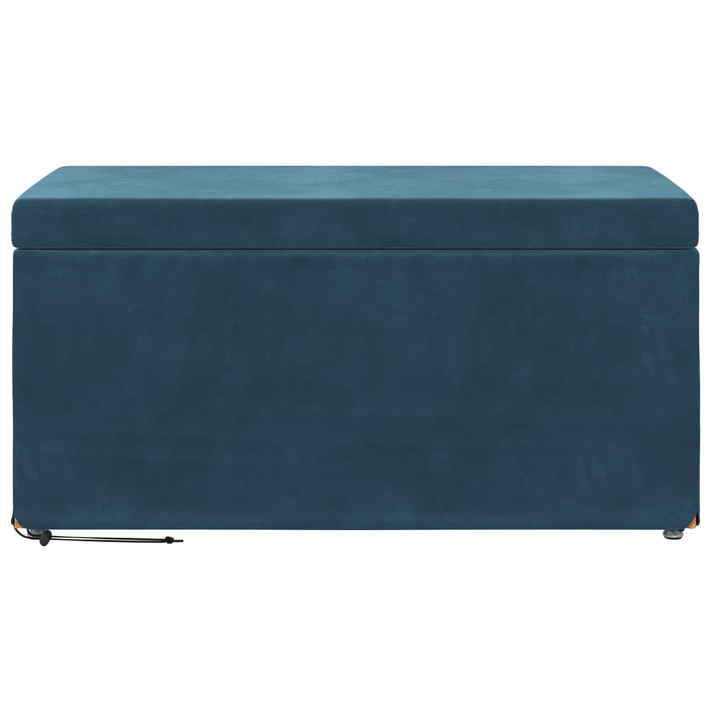 vidaXL Halka Niebieski 81 x 41 x 40 cm Welur i drewno inżynieryjne