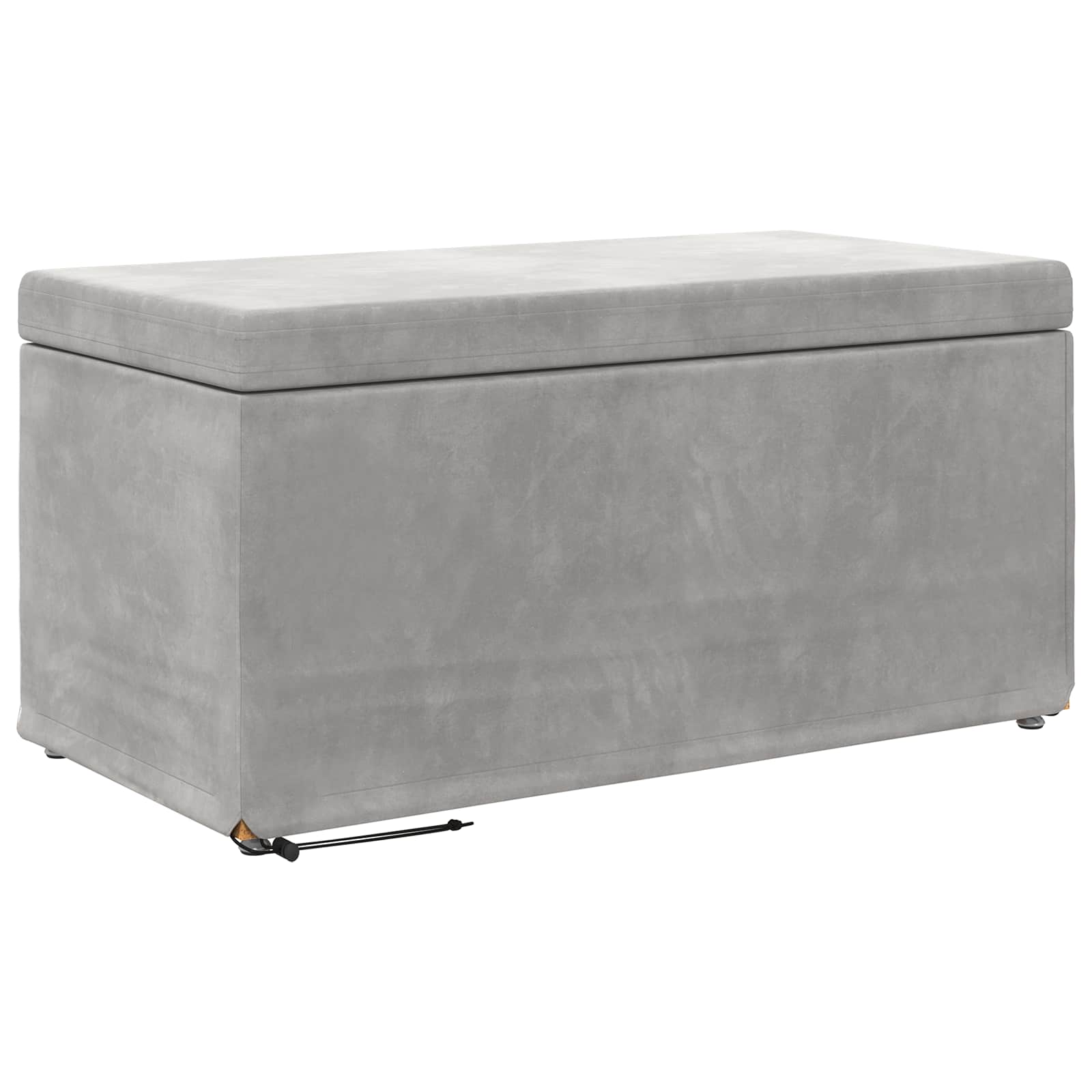 vidaXL Halka Jasnoszary 81 x 41 x 40 cm Welur i drewno inżynieryjne