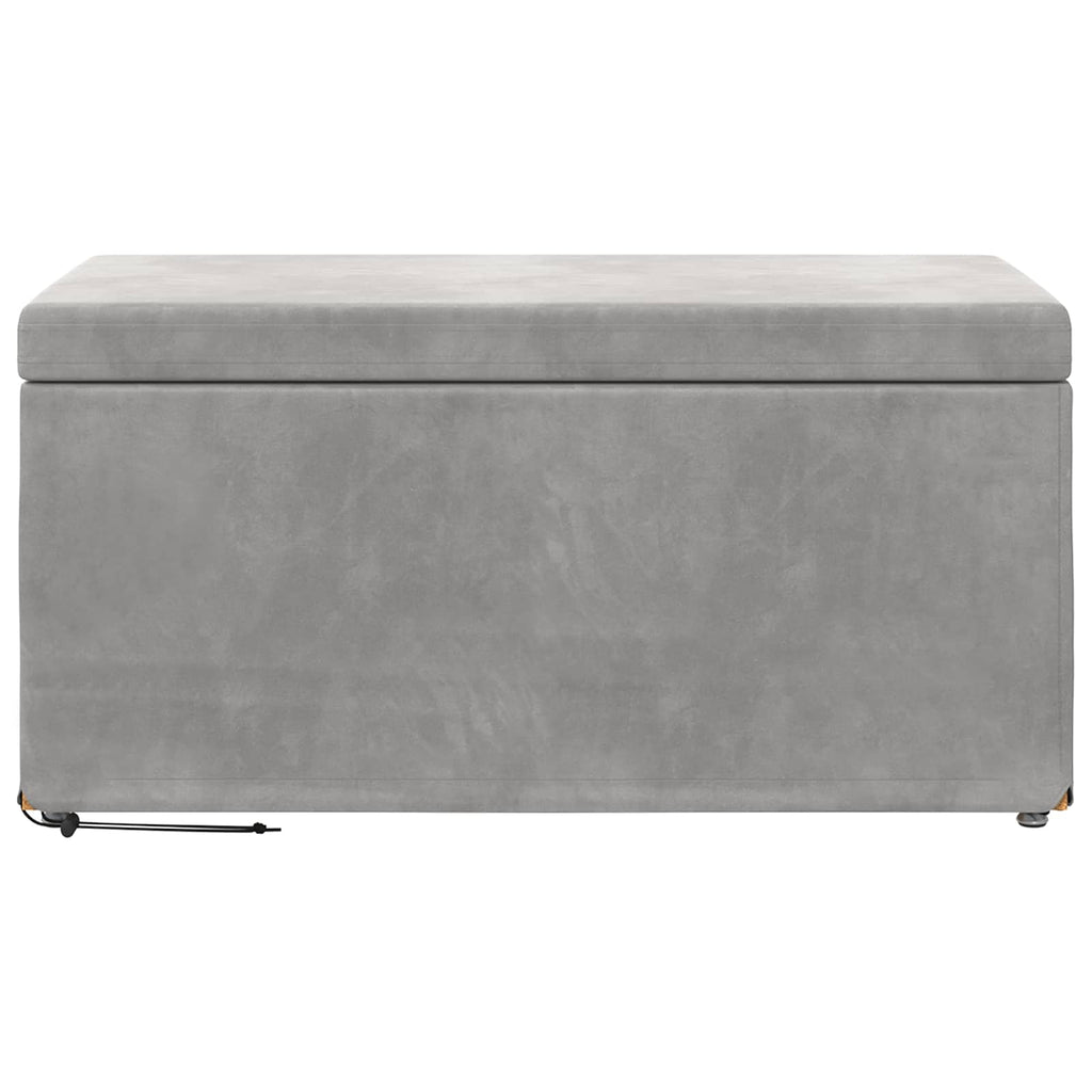 vidaXL Halka Jasnoszary 81 x 41 x 40 cm Welur i drewno inżynieryjne